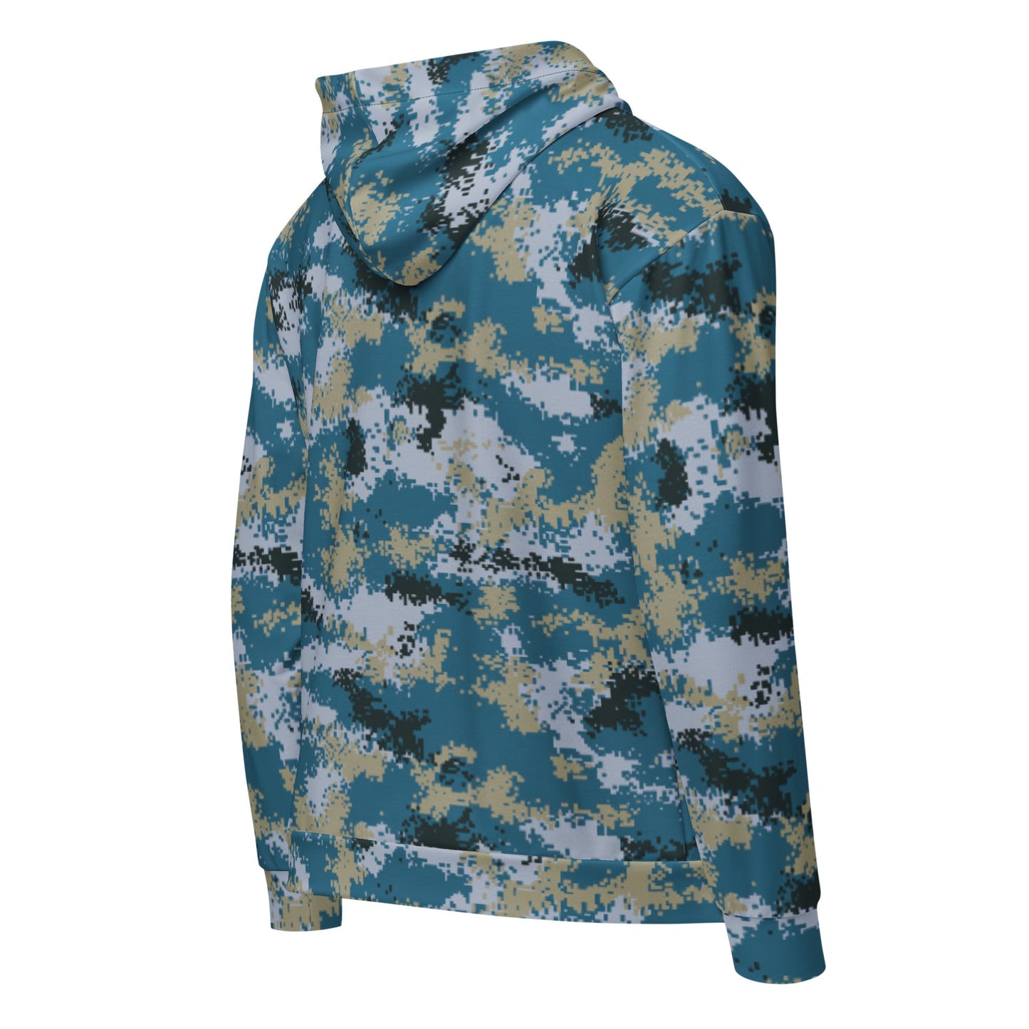 Chinese Digital Type 07 Ocean CAMO Unisex Zip Hoodie