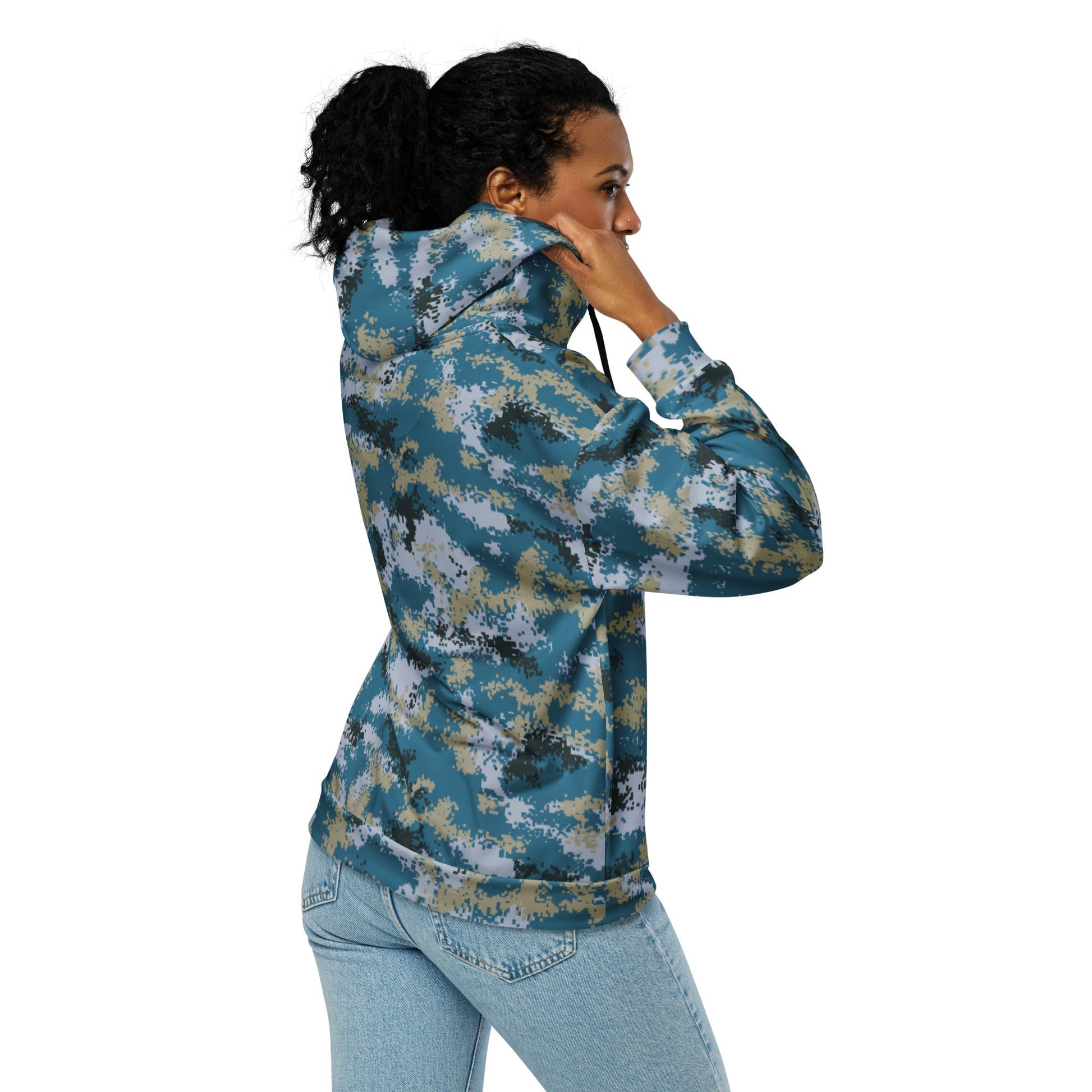 Chinese Digital Type 07 Ocean CAMO Unisex Zip Hoodie
