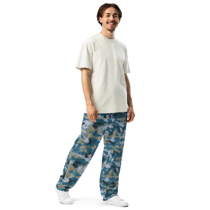 Chinese Digital Type 07 Ocean CAMO Wide-leg joggers - Joggers