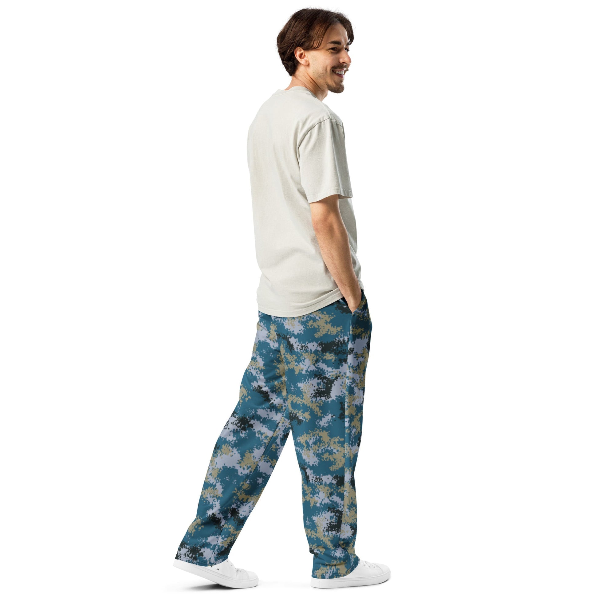 Chinese Digital Type 07 Ocean CAMO Wide-leg joggers - Joggers