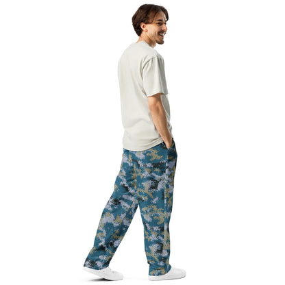 Chinese Digital Type 07 Ocean CAMO Wide-leg joggers - Joggers