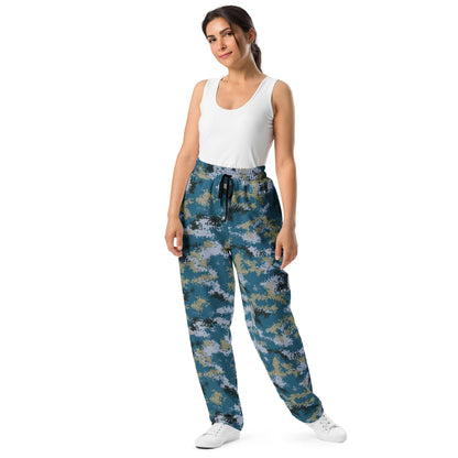 Chinese Digital Type 07 Ocean CAMO Wide-leg joggers - Joggers