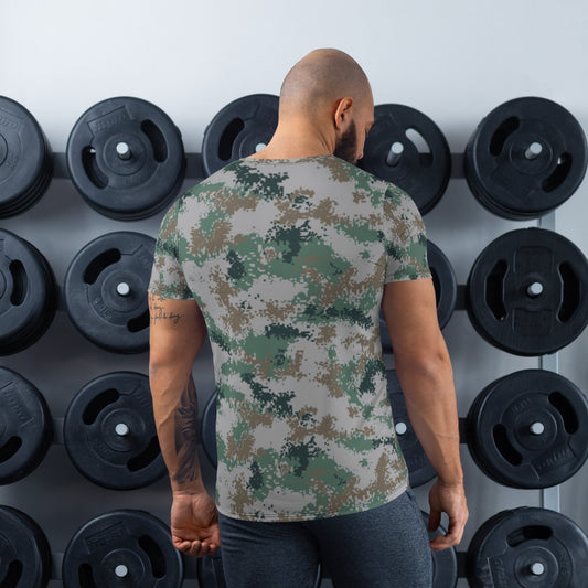 Chinese Digital Type 07 Universal CAMO Mens Athletic T-shirt - T-Shirts