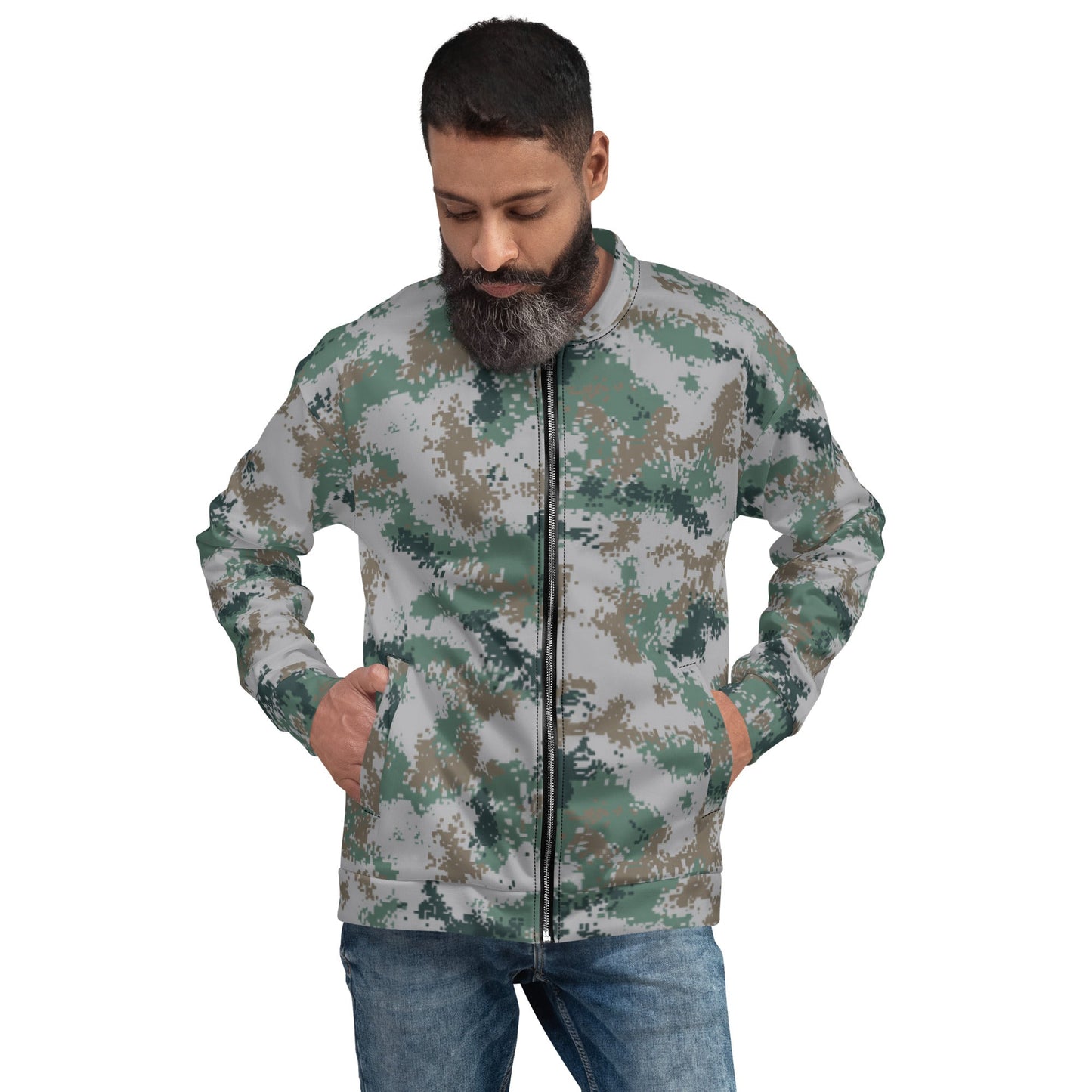 Chinese Digital Type 07 Universal CAMO Unisex Bomber Jacket - XS - Jackets