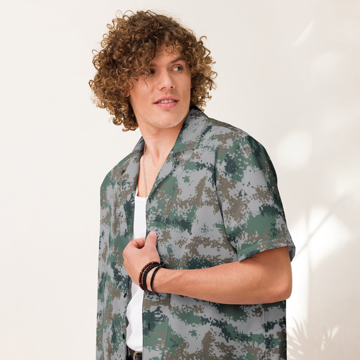 Chinese Digital Type 07 Universal CAMO Unisex button shirt - Button Shirts