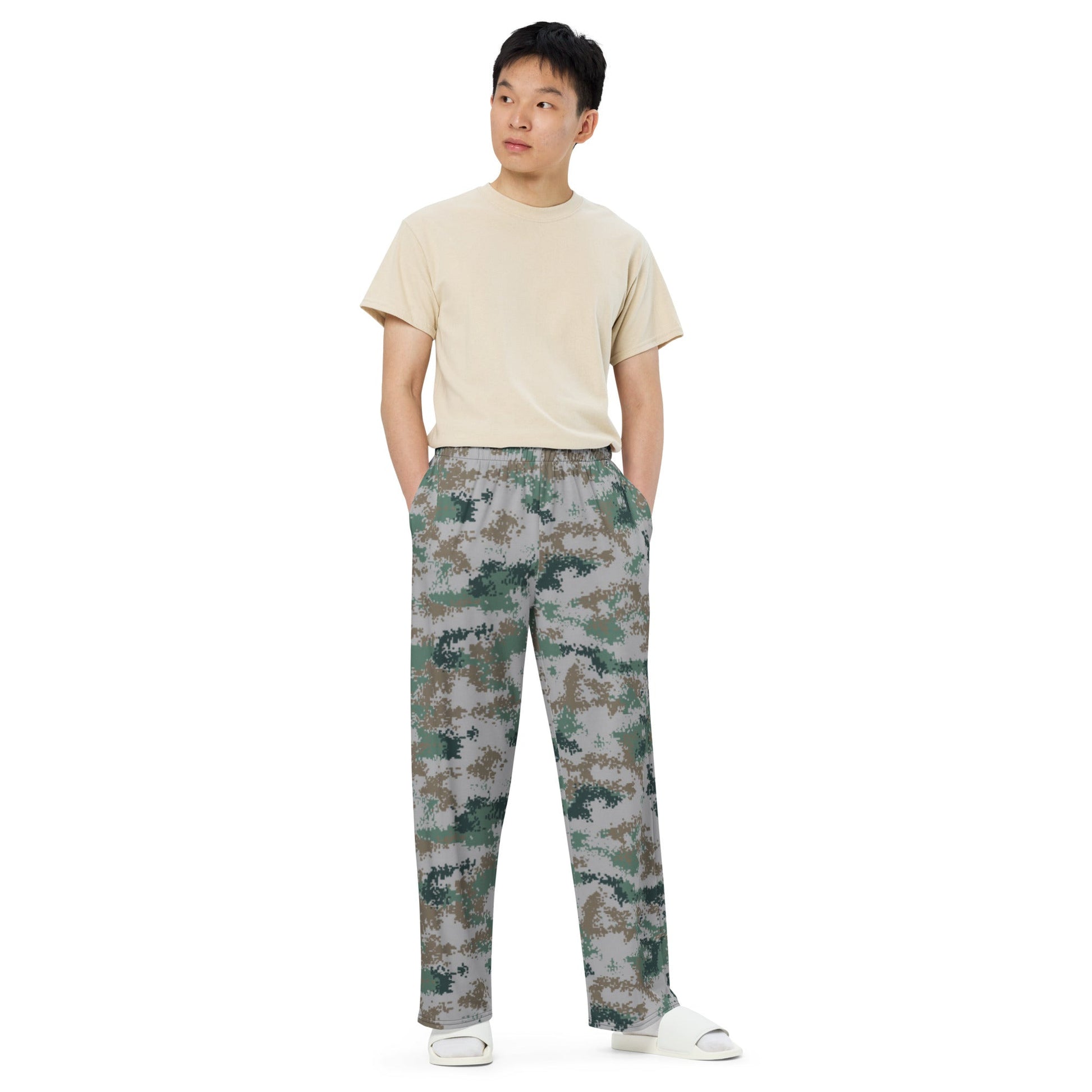Chinese Digital Type 07 Universal CAMO unisex wide-leg pants - Wide-leg Pants