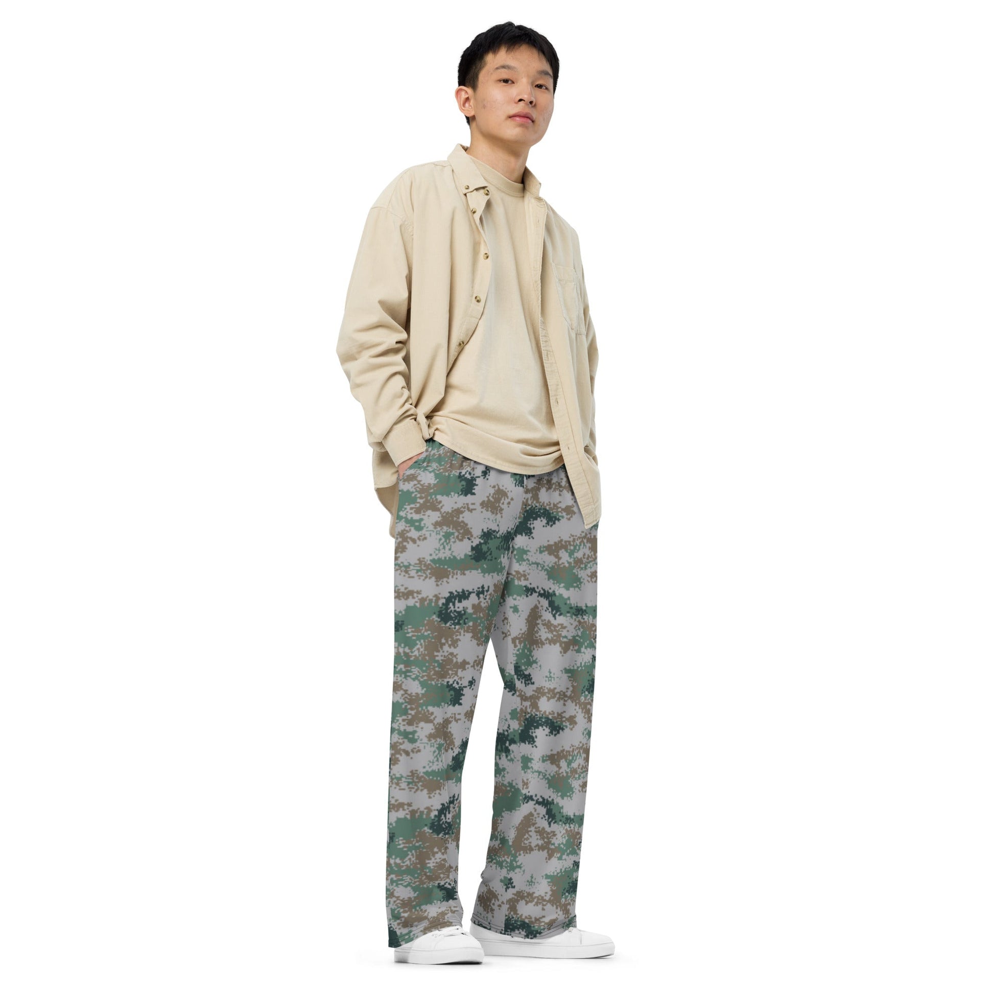 Chinese Digital Type 07 Universal CAMO unisex wide-leg pants - Wide-leg Pants