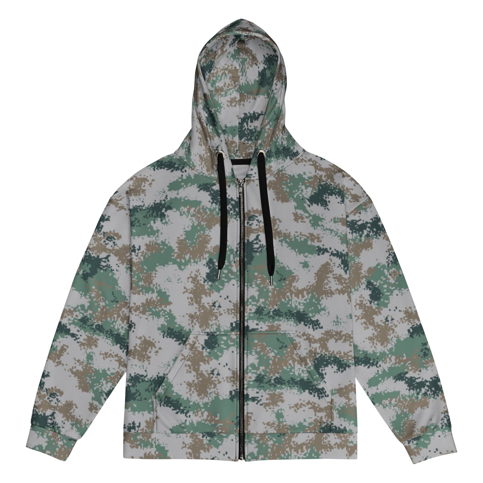 Chinese Digital Type 07 Universal CAMO Unisex Zip Hoodie - 2XS
