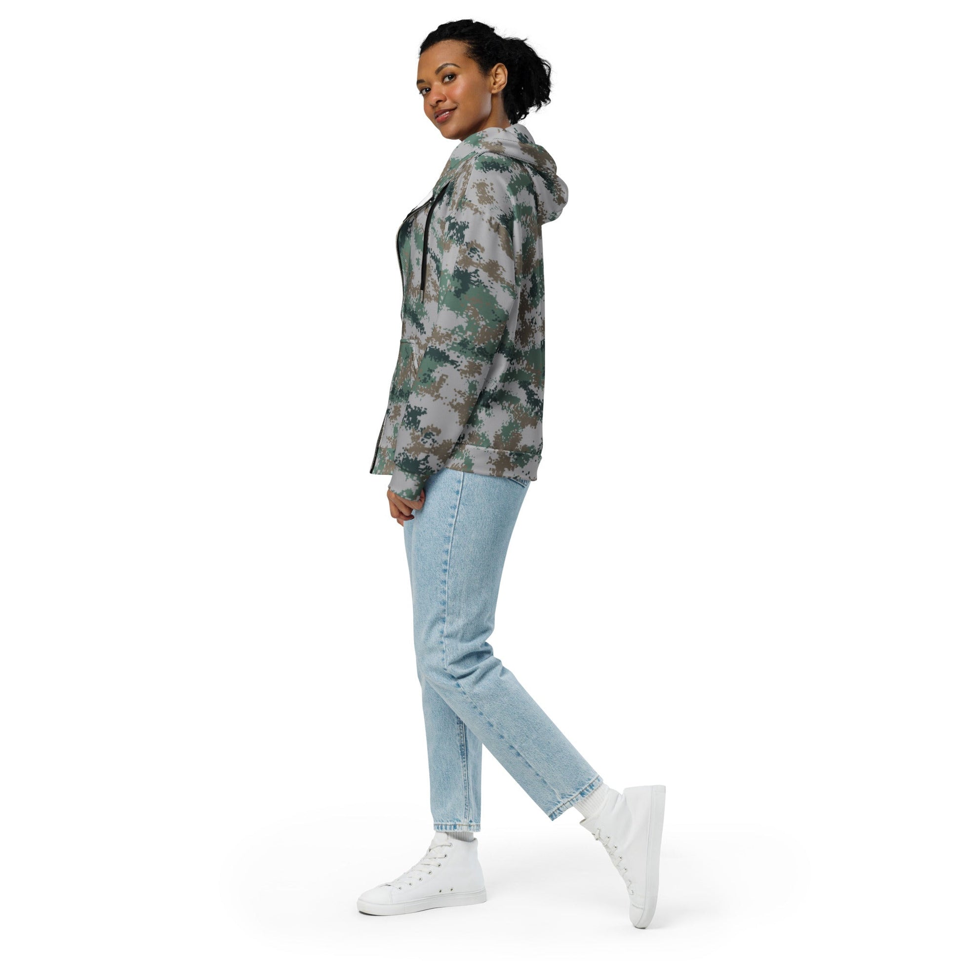 Chinese Digital Type 07 Universal CAMO Unisex Zip Hoodie