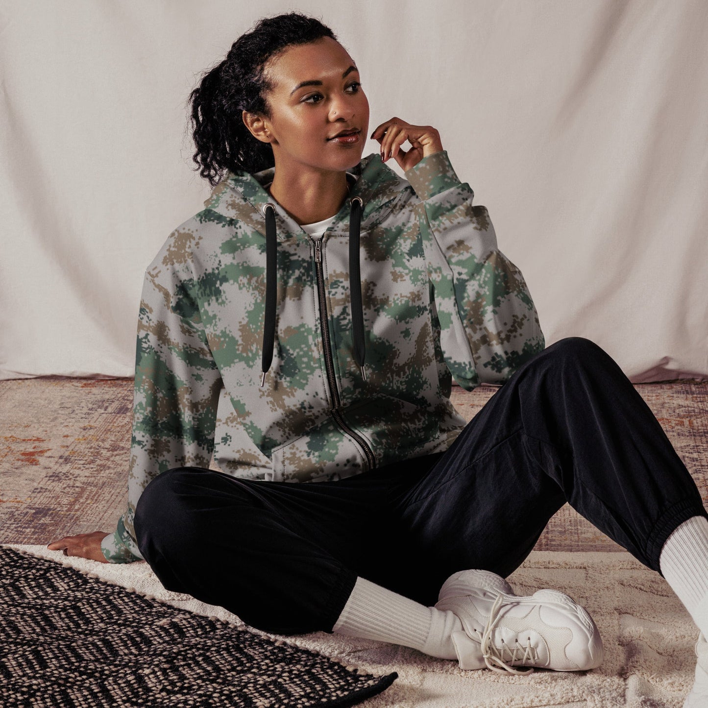 Chinese Digital Type 07 Universal CAMO Unisex Zip Hoodie