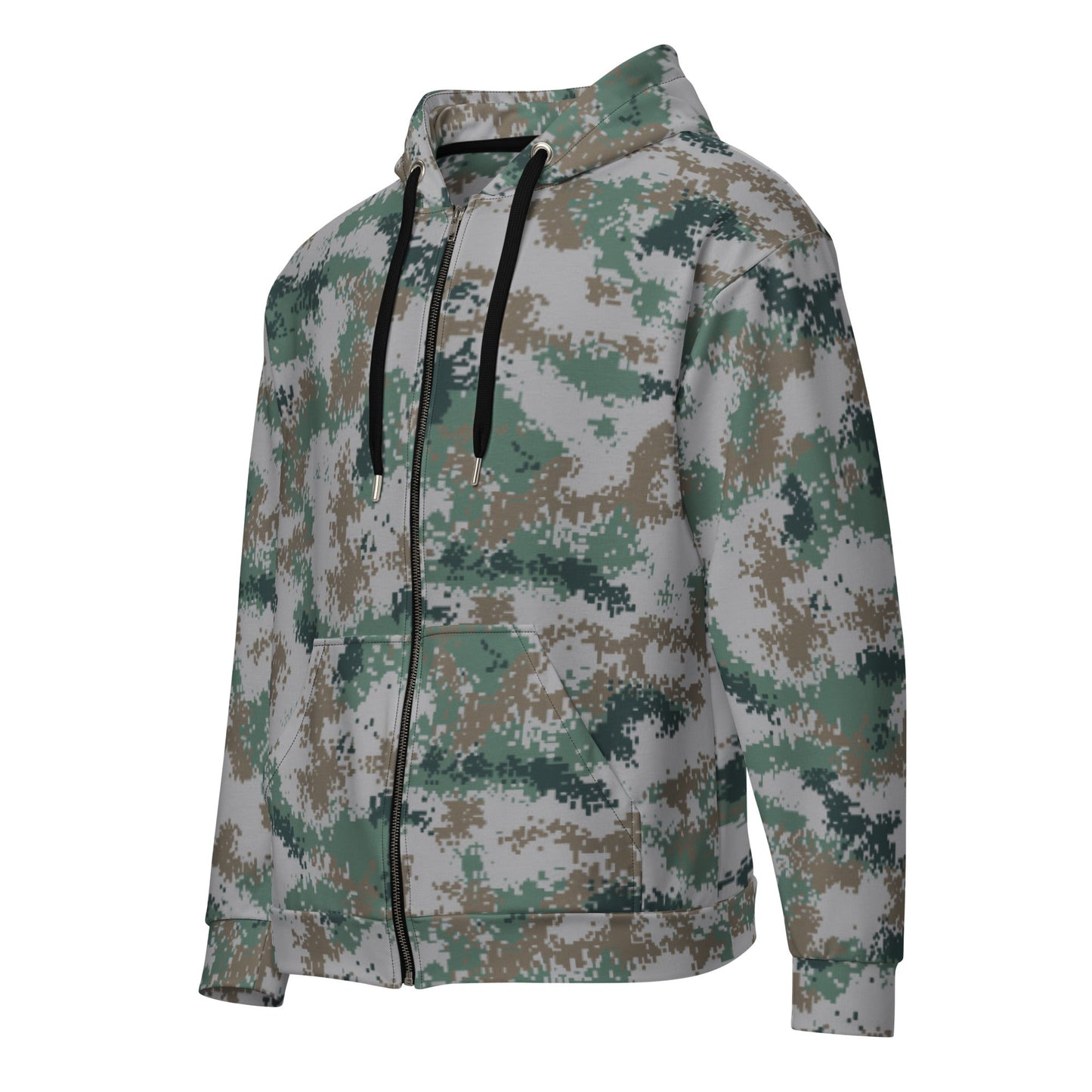 Chinese Digital Type 07 Universal CAMO Unisex Zip Hoodie