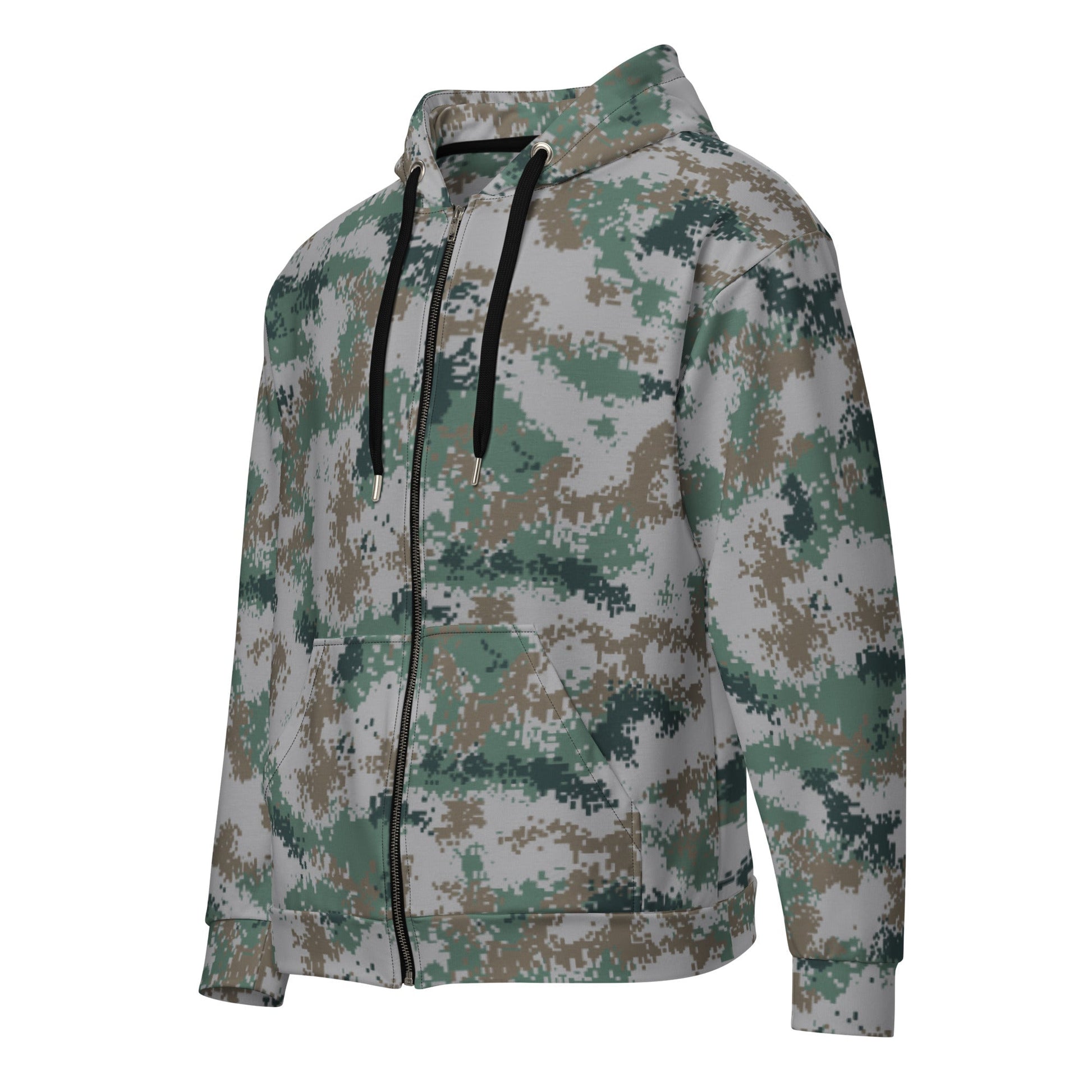 Chinese Digital Type 07 Universal CAMO Unisex Zip Hoodie