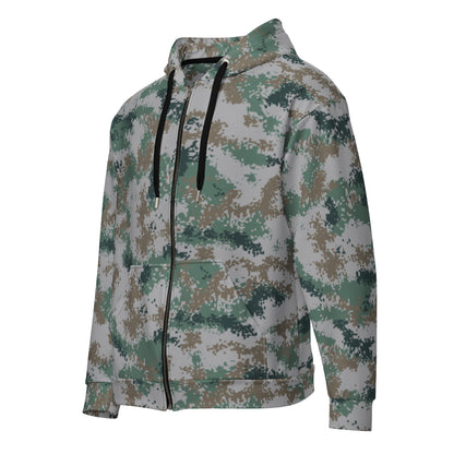 Chinese Digital Type 07 Universal CAMO Unisex Zip Hoodie