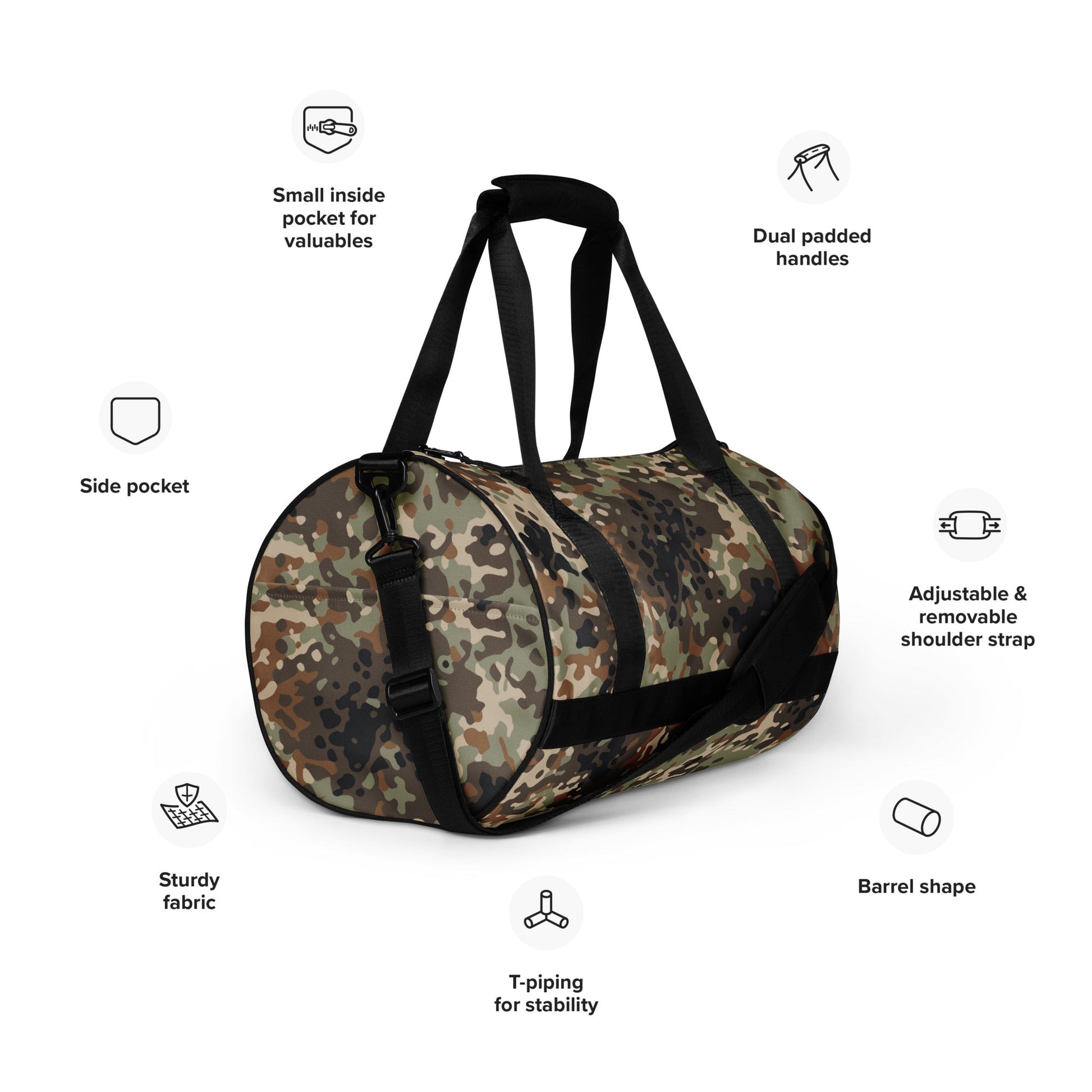 Chinese Flecktarn Tibet-tarn Plateau Highland CAMO gym bag - Gym Bags