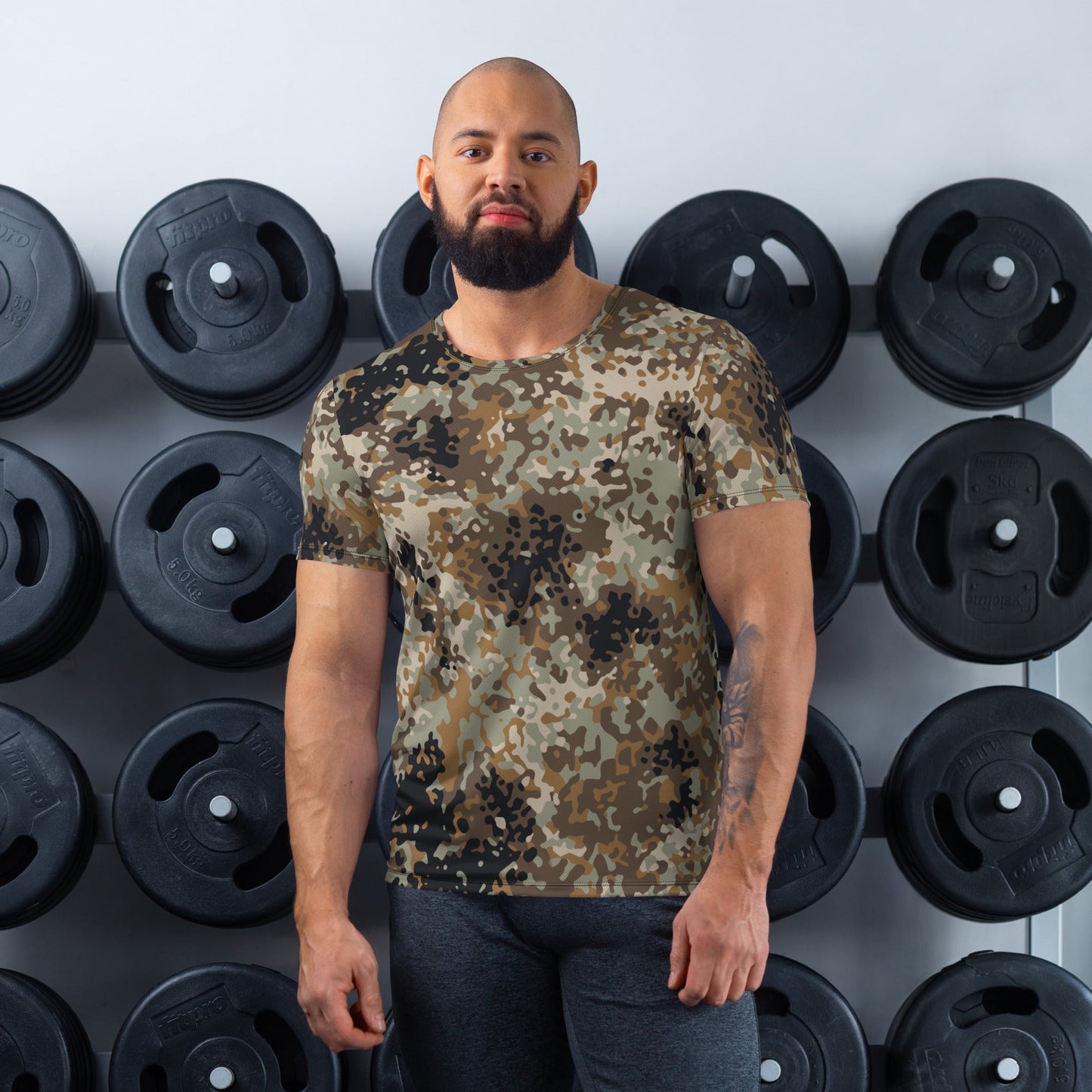 Chinese Flecktarn Tibet-tarn Plateau Highland CAMO Mens Athletic T-shirt - XS - T-Shirts