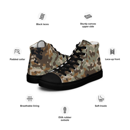 Chinese Flecktarn Tibet-tarn Plateau Highland CAMO Mens high top canvas shoes - High Top Canvas Shoes