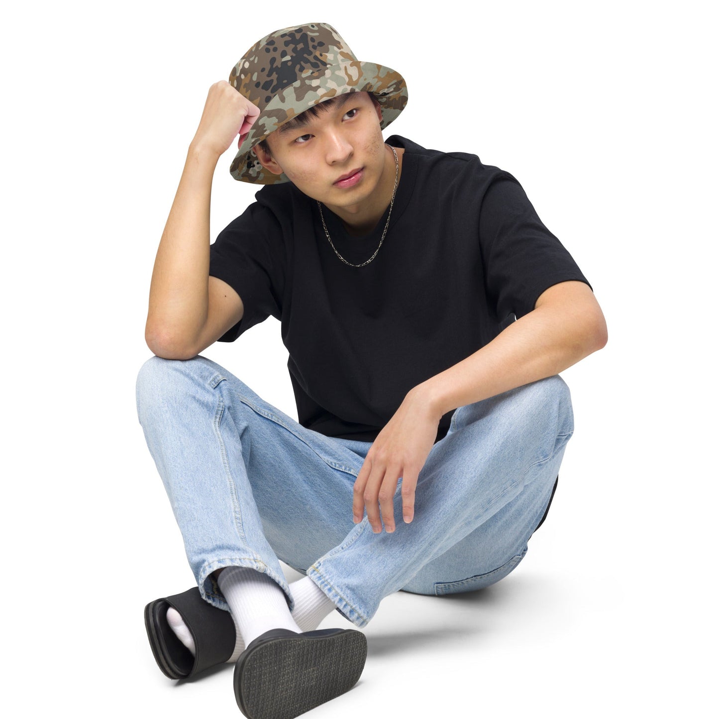 Chinese Flecktarn Tibet tarn Plateau Highland CAMO Reversible bucket hat Bucket Hats
