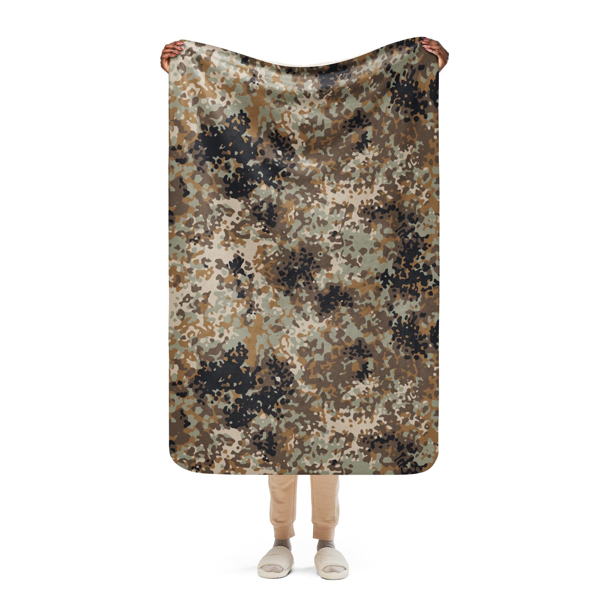 Chinese Flecktarn Tibet-tarn Plateau Highland CAMO Sherpa blanket - 37″×57″ - Blankets