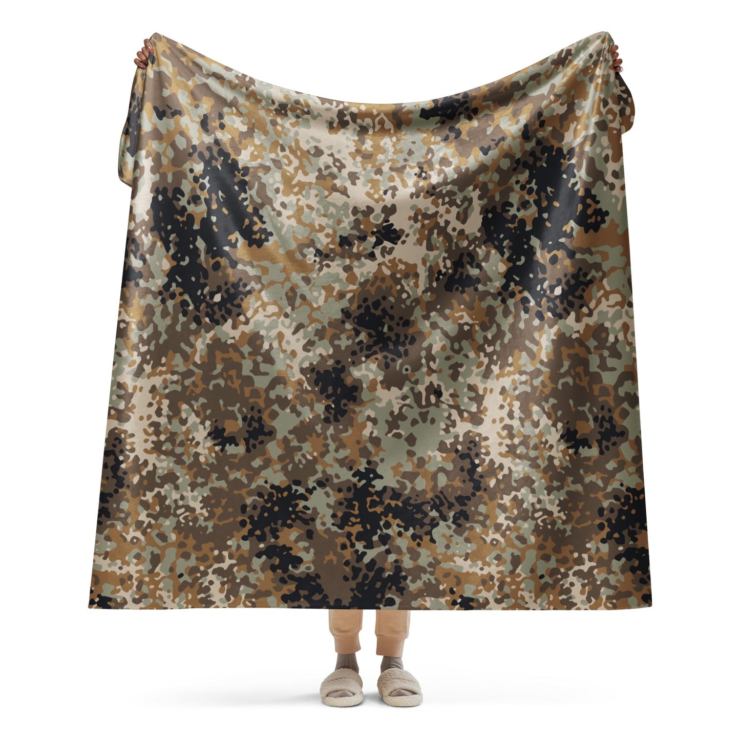 Chinese Flecktarn Tibet-tarn Plateau Highland CAMO Sherpa blanket - 60″×80″ - Blankets