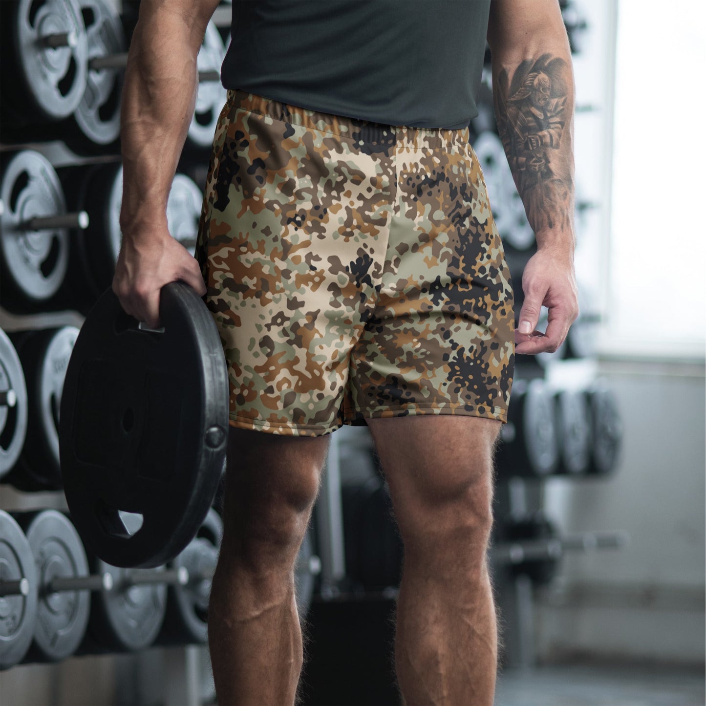 Chinese Flecktarn Tibet tarn Plateau Highland CAMO Unisex Athletic Long Shorts XS