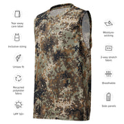 Flecktarn Himalayan Plateau CAMO Unisex Basketball Jersey