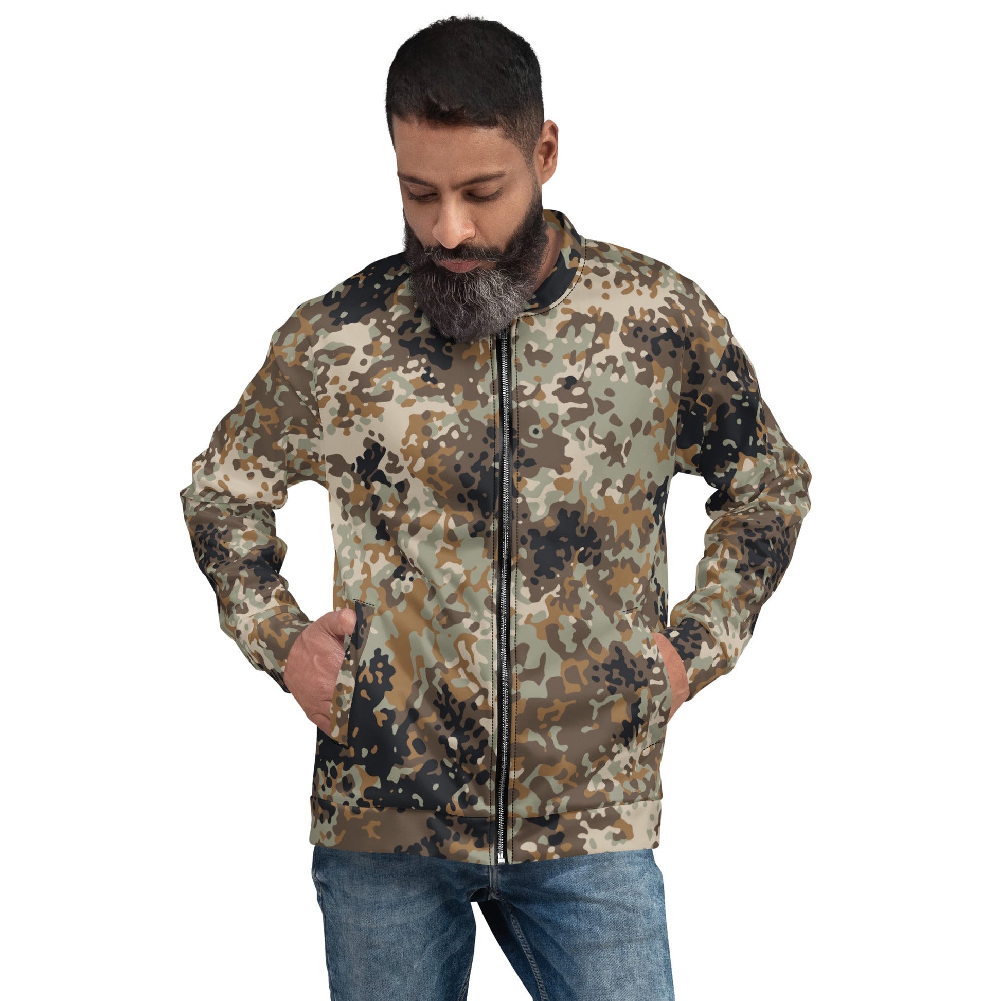 Chinese Flecktarn Tibet-tarn Plateau Highland CAMO Unisex Bomber Jacket - Jackets