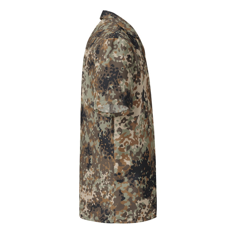 Flecktarn Himalayan Plateau CAMO Unisex Short-Sleeve Button Shirt - Button-Up