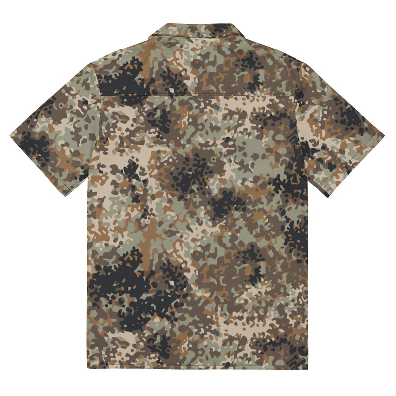 Flecktarn Himalayan Plateau CAMO Unisex Short-Sleeve Button Shirt - Button-Up