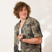 Flecktarn Himalayan Plateau CAMO Unisex Short-Sleeve Button Shirt - Button-Up