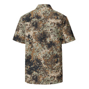 Flecktarn Himalayan Plateau CAMO Unisex Short-Sleeve Button Shirt - Button-Up