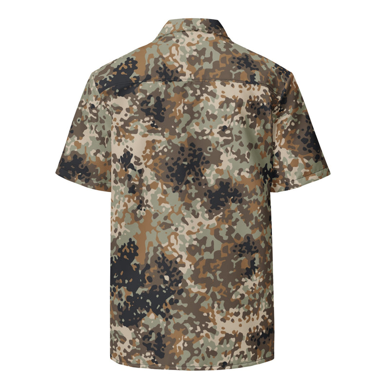 Flecktarn Himalayan Plateau CAMO Unisex Short-Sleeve Button Shirt - Button-Up