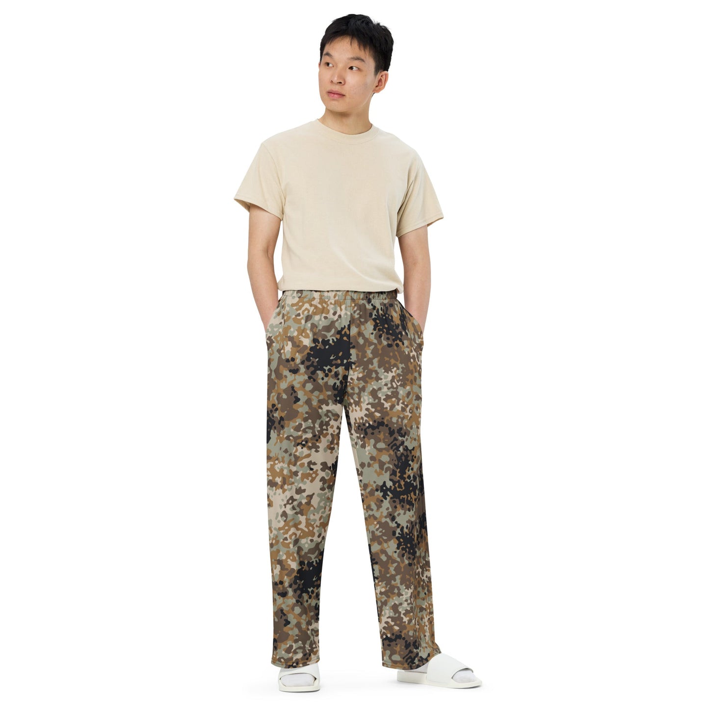 Chinese Flecktarn Tibet tarn Plateau Highland CAMO unisex wide leg pants Wide Pants