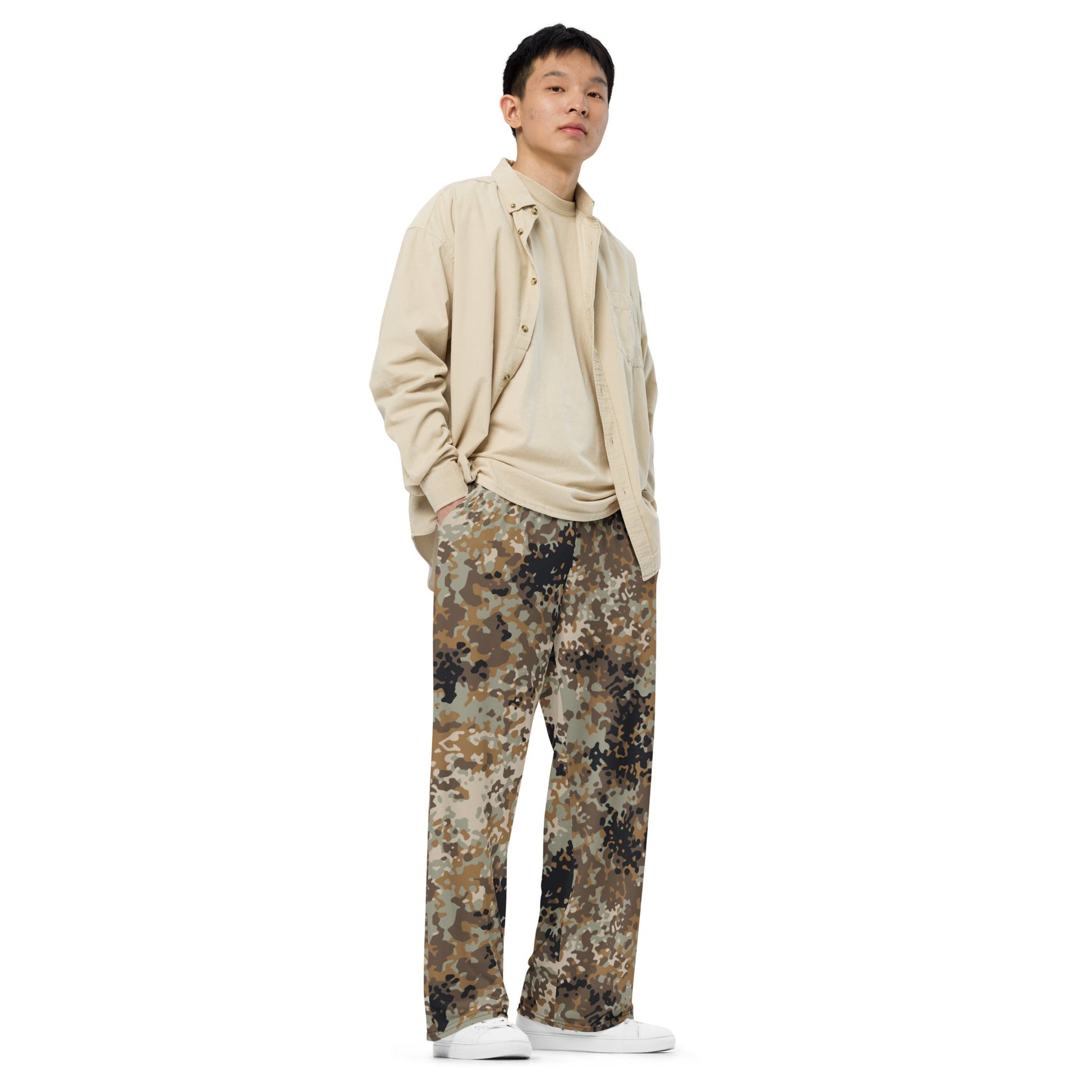 Chinese Flecktarn Tibet tarn Plateau Highland CAMO unisex wide leg pants Wide Pants