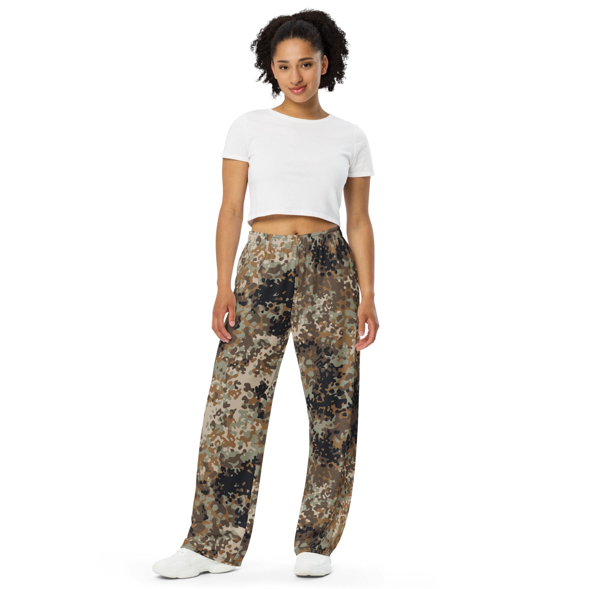 Chinese Flecktarn Tibet tarn Plateau Highland CAMO unisex wide leg pants Wide Pants