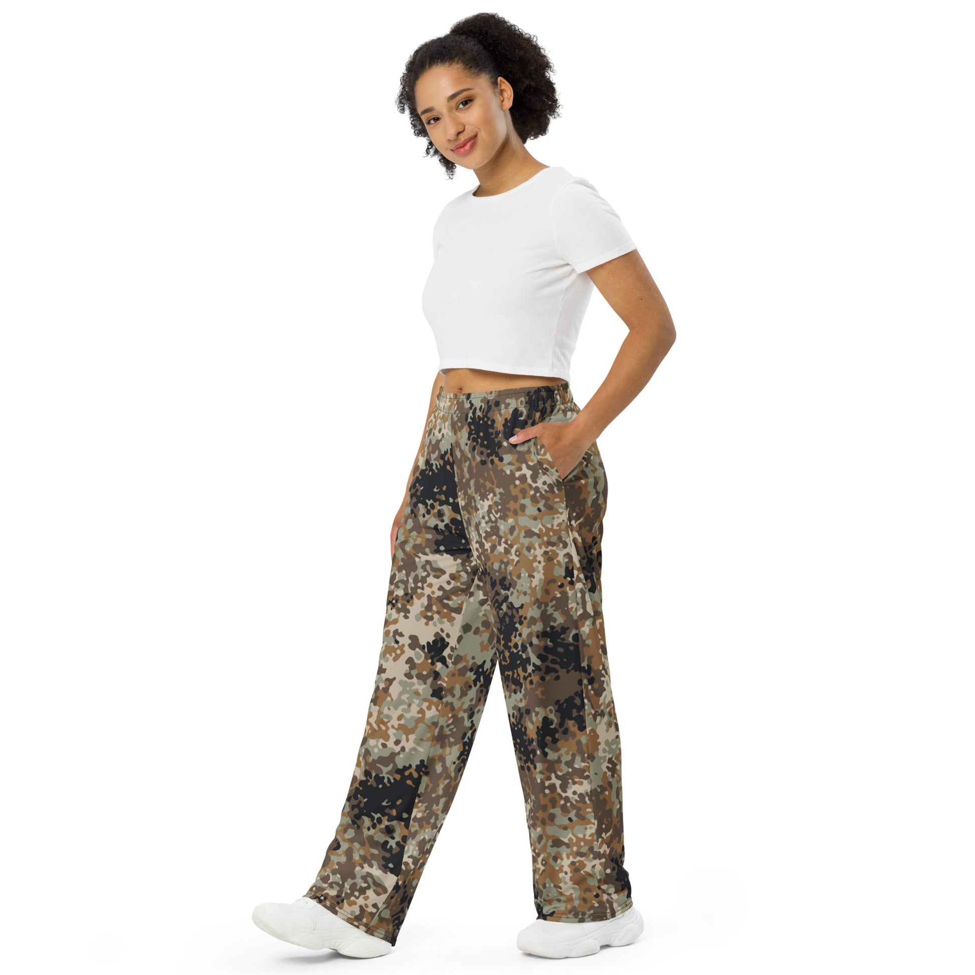 Chinese Flecktarn Tibet tarn Plateau Highland CAMO unisex wide leg pants Wide Pants