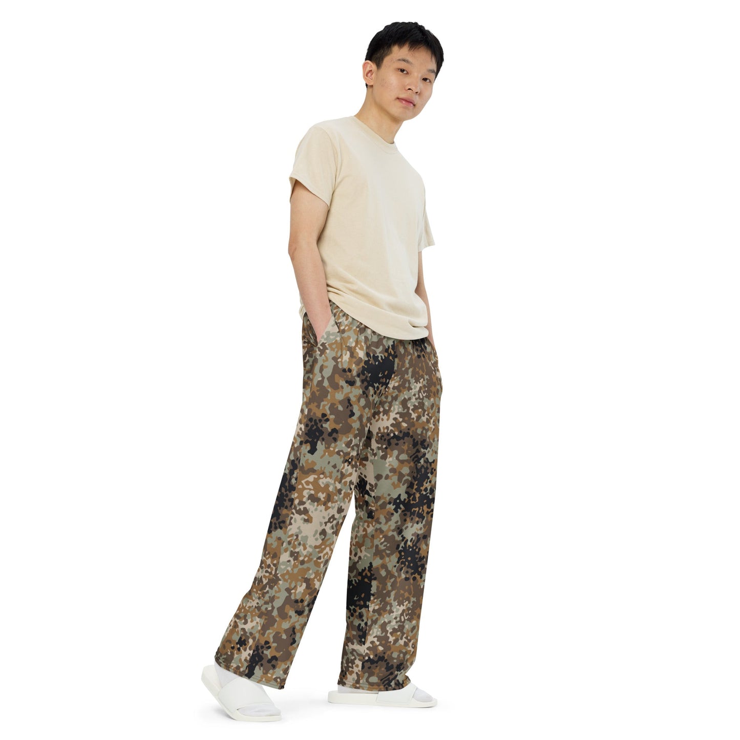 Chinese Flecktarn Tibet tarn Plateau Highland CAMO unisex wide leg pants Wide Pants