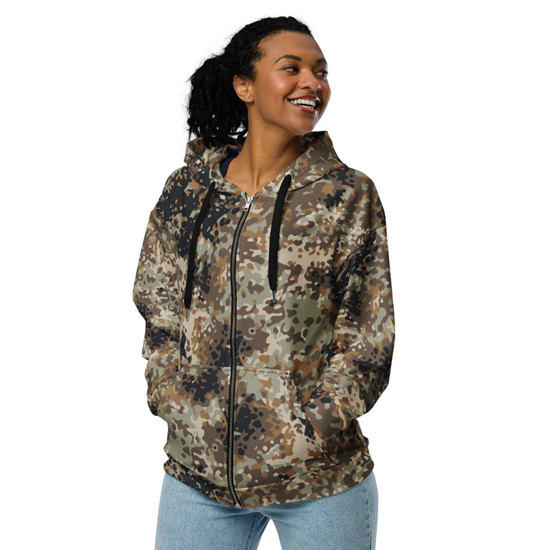 Flecktarn Himalayan Plateau CAMO Unisex Zip Hoodie