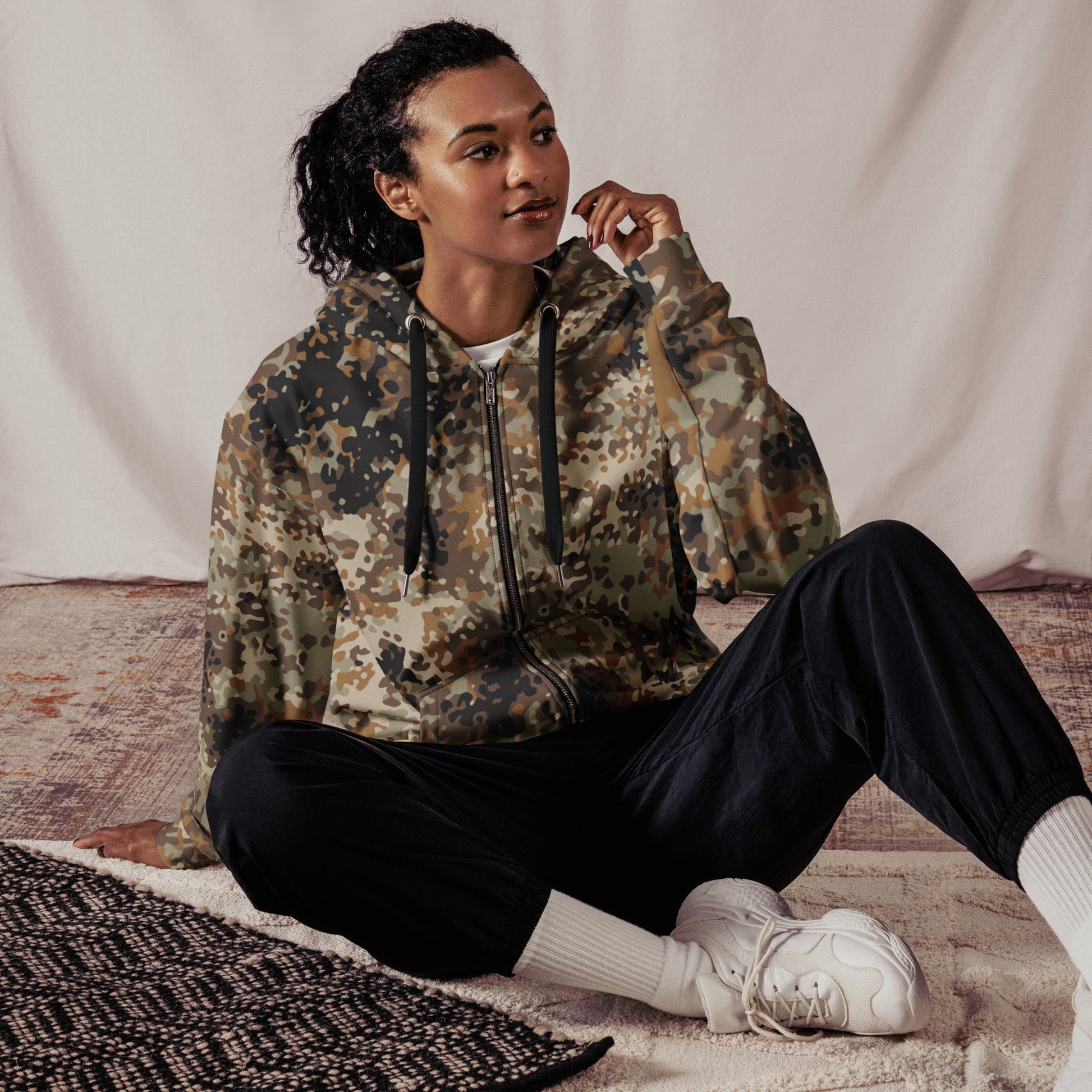 Chinese Flecktarn Tibet tarn Plateau Highland CAMO Unisex zip hoodie Zip Hoodies