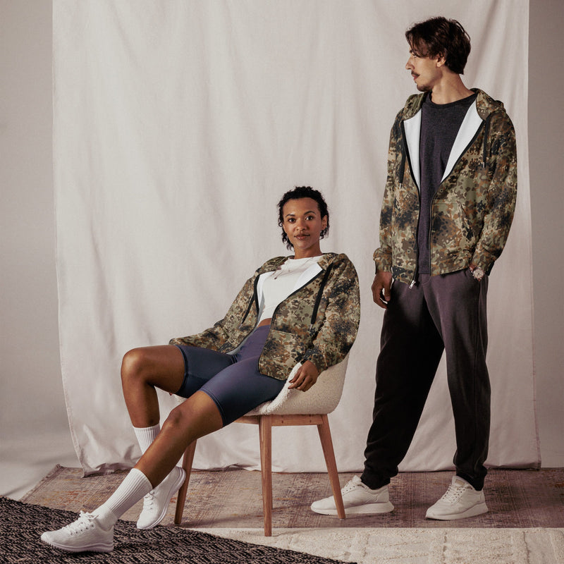 Flecktarn Himalayan Plateau CAMO Unisex Zip Hoodie