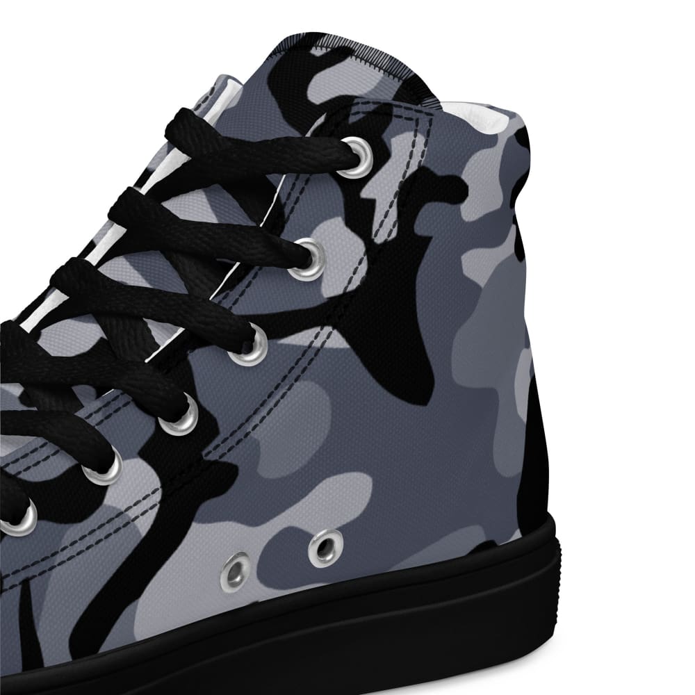 Chinese Marine Blue Oceanic CAMO Men’s high top canvas shoes