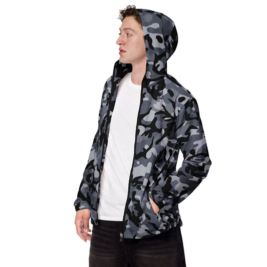 Chinese Marine Blue Oceanic CAMO Men’s windbreaker - XS - Mens Windbreaker