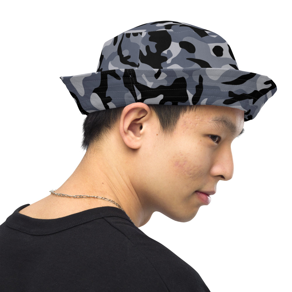 Chinese Marine Blue Oceanic CAMO Reversible bucket hat - Bucket Hat