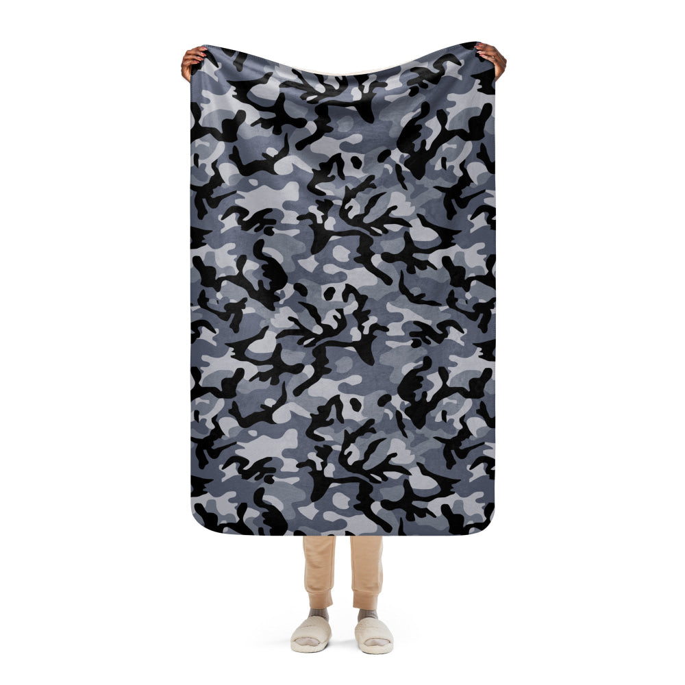 Chinese Marine Blue Oceanic CAMO Sherpa blanket - 37″×57″ - Blanket