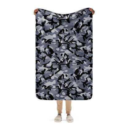 Chinese Marine Blue Oceanic CAMO Sherpa blanket - 37″×57″ - Blanket