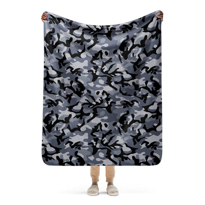 Chinese Marine Blue Oceanic CAMO Sherpa blanket - 50″×60″ - Blanket