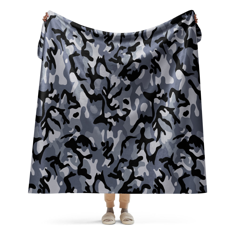 Chinese Marine Blue Oceanic CAMO Sherpa blanket - 60″×80″ - Blanket