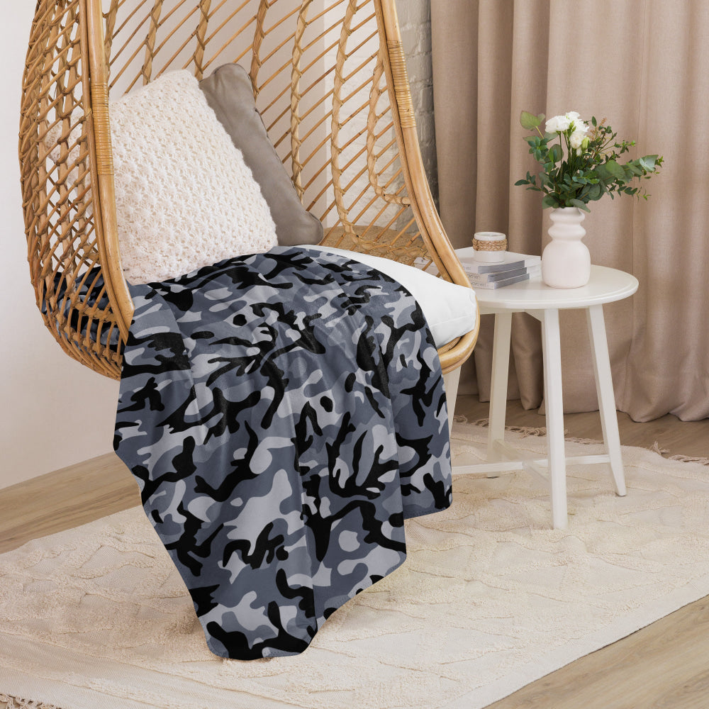 Chinese Marine Blue Oceanic CAMO Sherpa blanket - Blanket