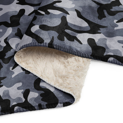 Chinese Marine Blue Oceanic CAMO Sherpa blanket - Blanket