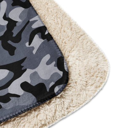 Chinese Marine Blue Oceanic CAMO Sherpa blanket - Blanket