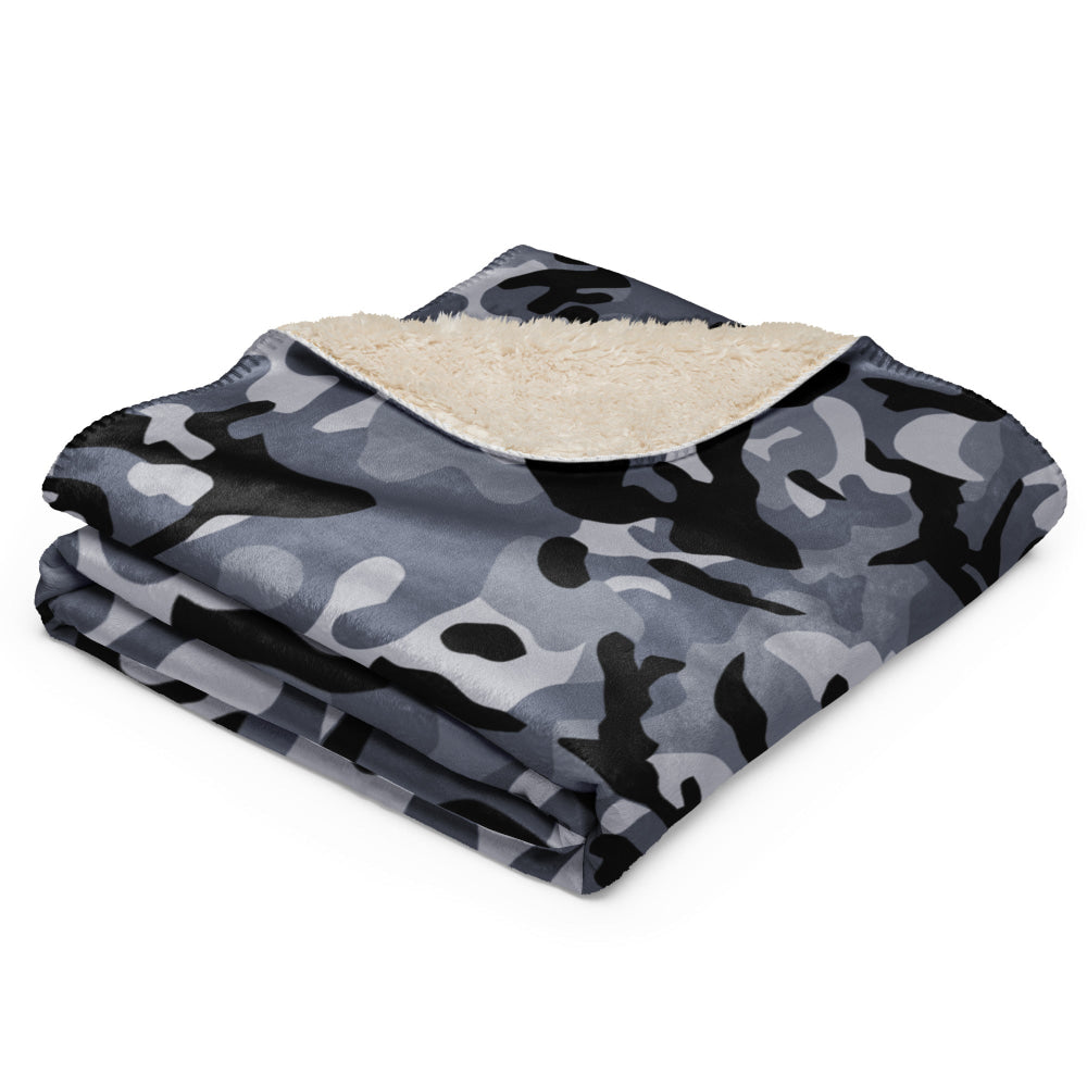 Chinese Marine Blue Oceanic CAMO Sherpa blanket - Blanket